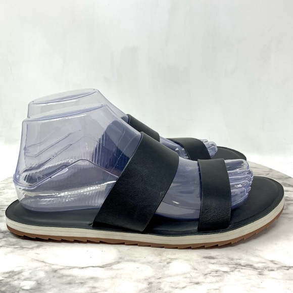 Roots Black Double-Strap Slide Sandals 8/38 Sporty Classic Summer - Picture 2 of 15